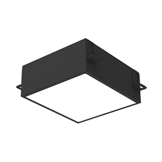 Светодиодный светильник VARTON DL-Grill CRI90 для потолка Грильято 200х200 мм с шириной ламели 10 мм встраиваемый 15 Вт 4000 К 186х186х80 мм IP54 RAL9005 черный муар